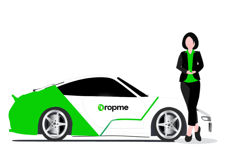 Dropme rider tracking incoming driver in the app